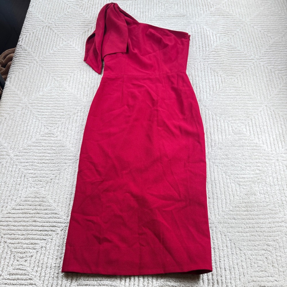 Dress The Population Tiffany One Shoulder Dress Womens S Red Cocktail Party Gala